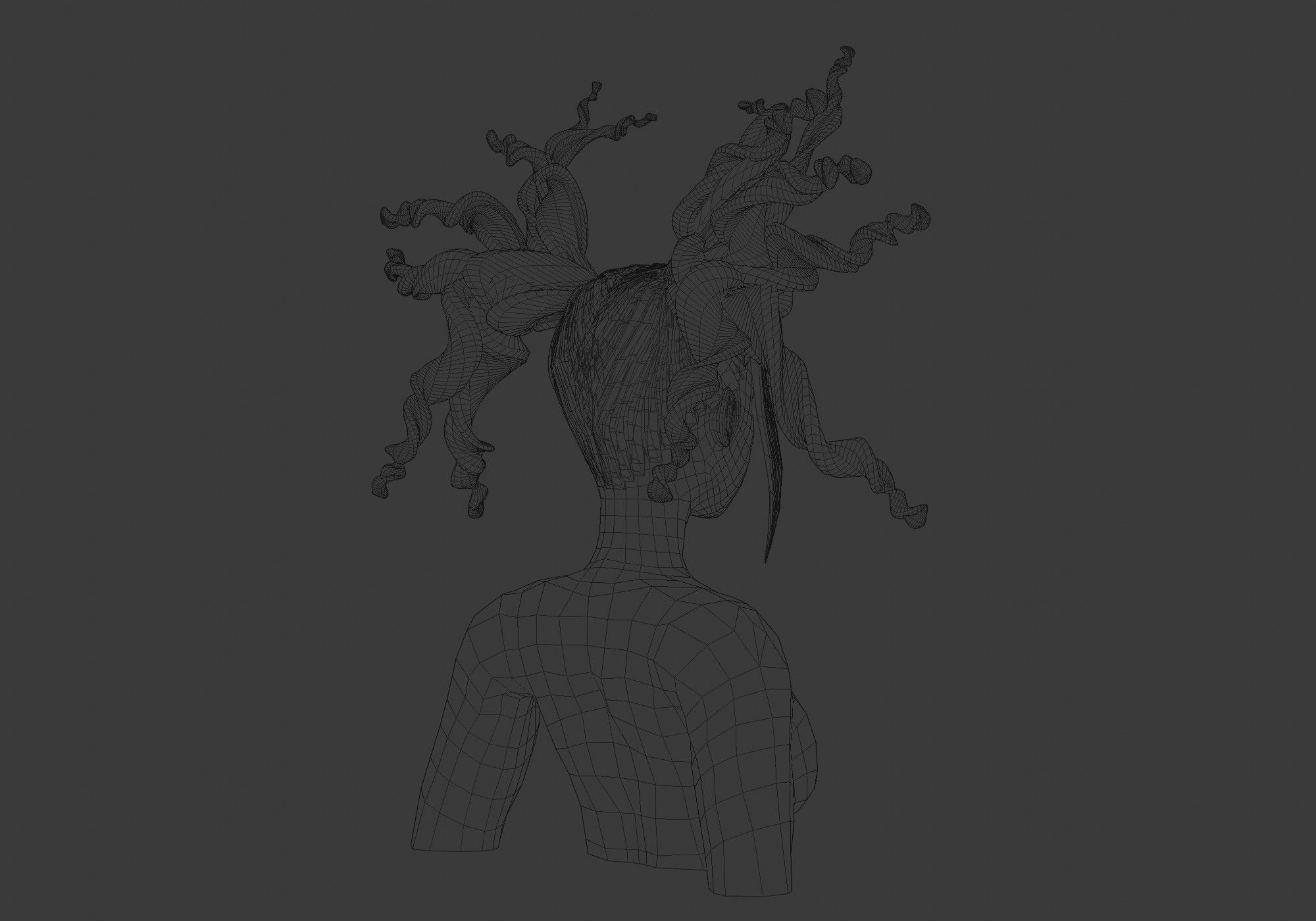 Crazy Female Hairstyle V26033 3D model_8