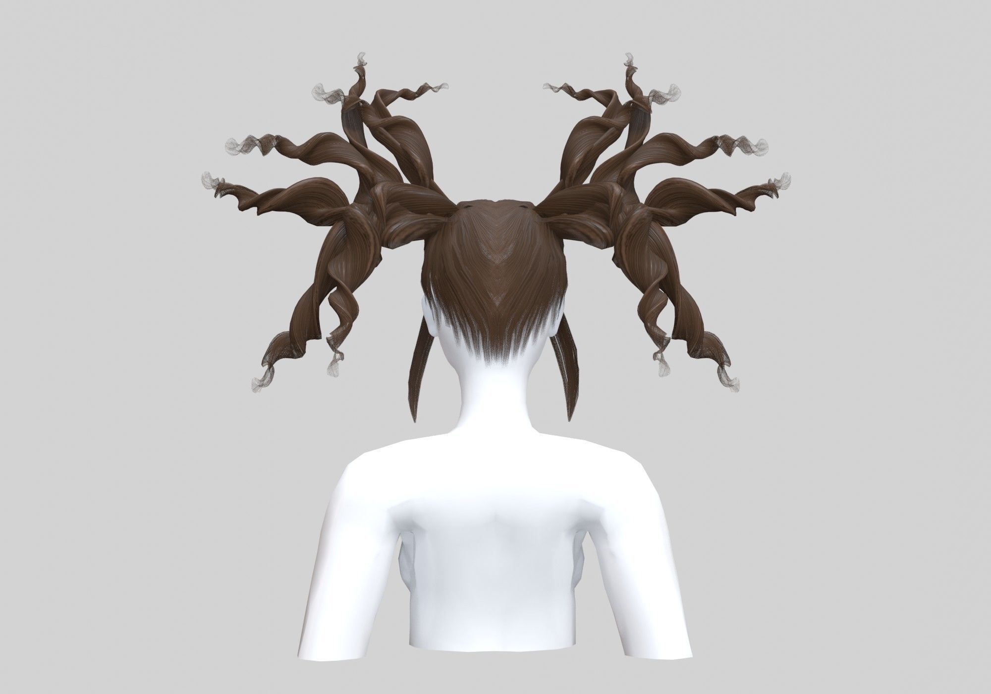 Crazy Female Hairstyle V26033 3D model_4