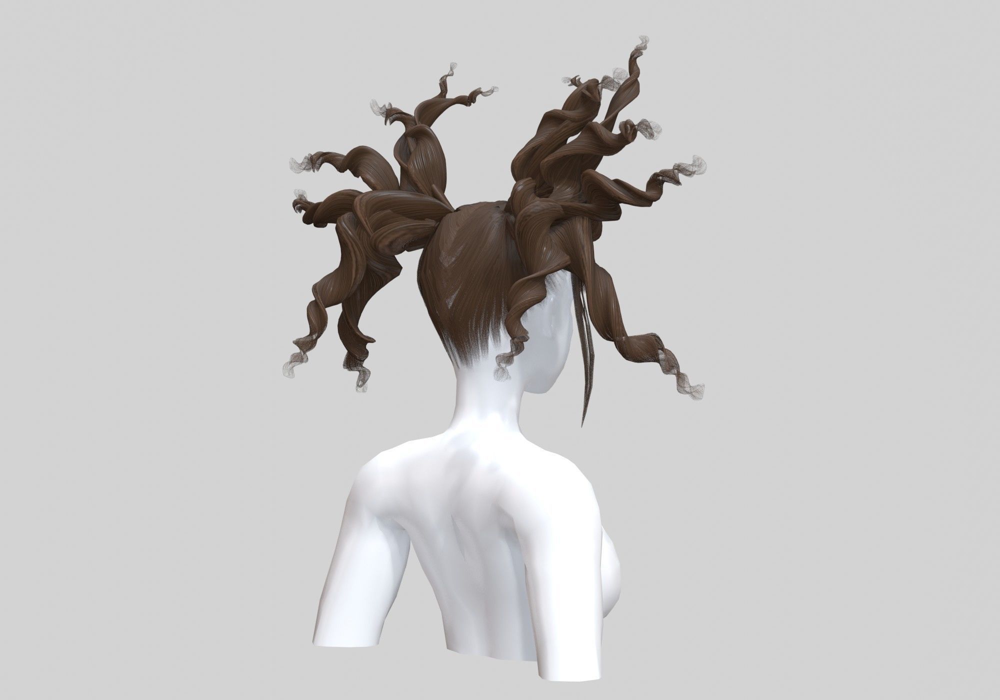 Crazy Female Hairstyle V26033 3D model_3