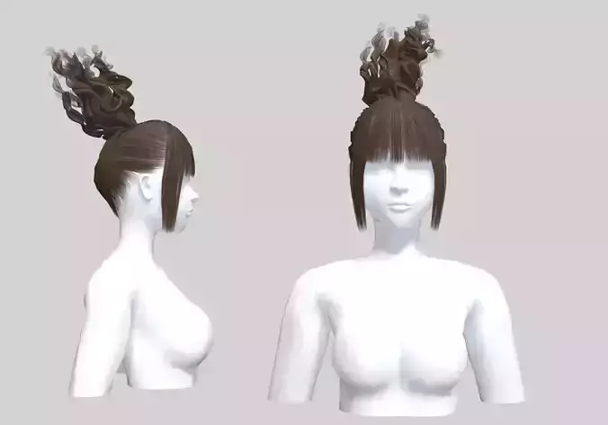 Bangs Up Hairstyle V23906 