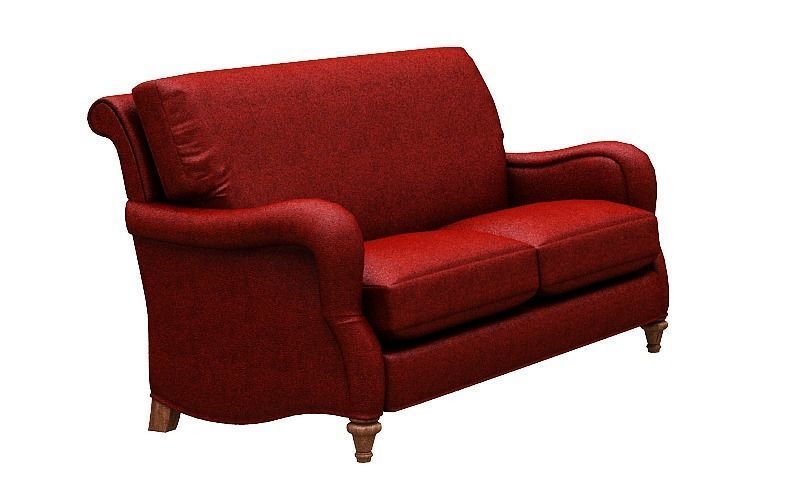 Classical sofa triple seat Low-poly 3D model_2