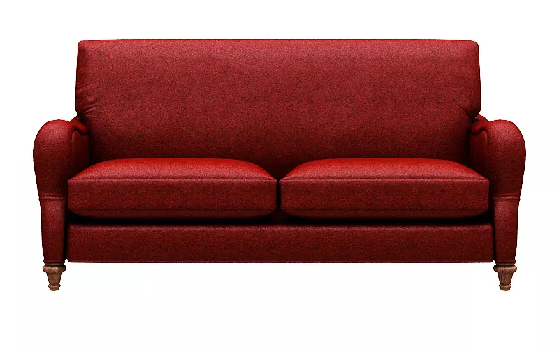 Classical sofa triple seat Low-poly 3D model_0