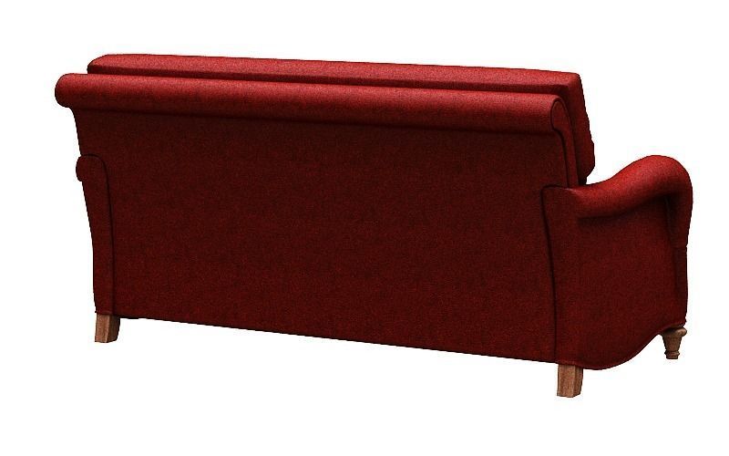 Classical sofa triple seat Low-poly 3D model_5