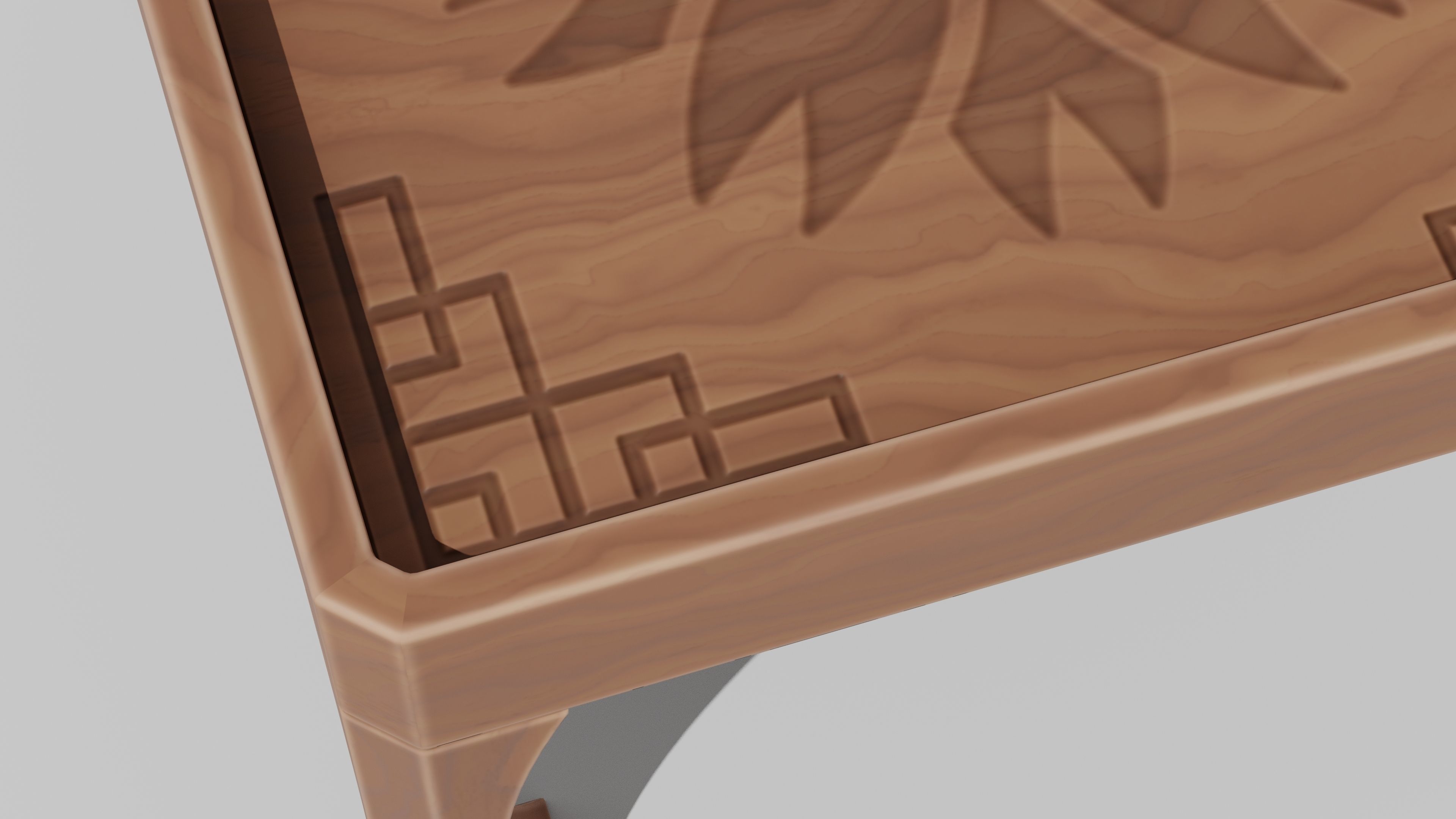 Japanese Furniture Kit - small low table Low-poly 3D model_2