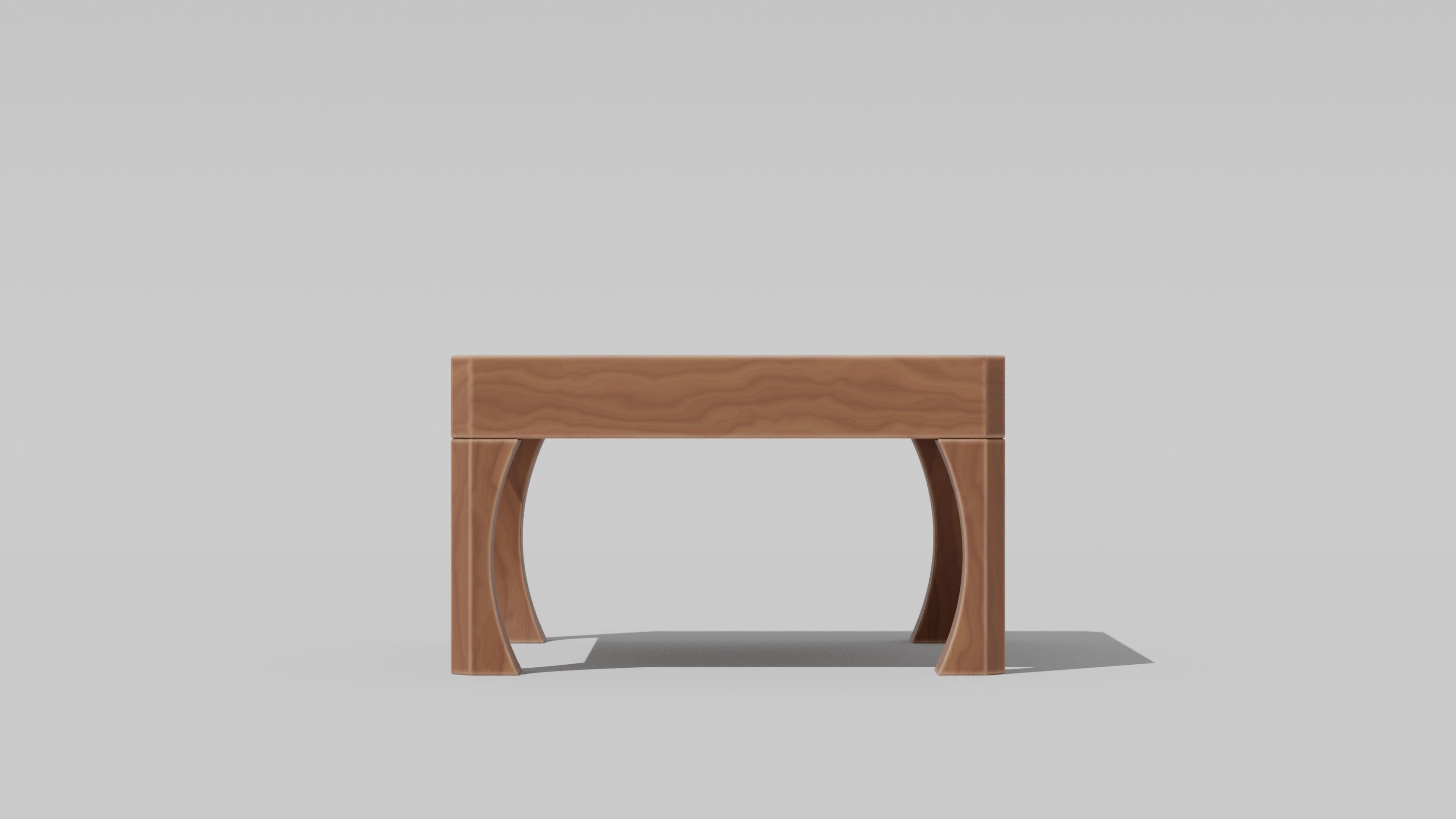 Japanese Furniture Kit - small low table Low-poly 3D model_6