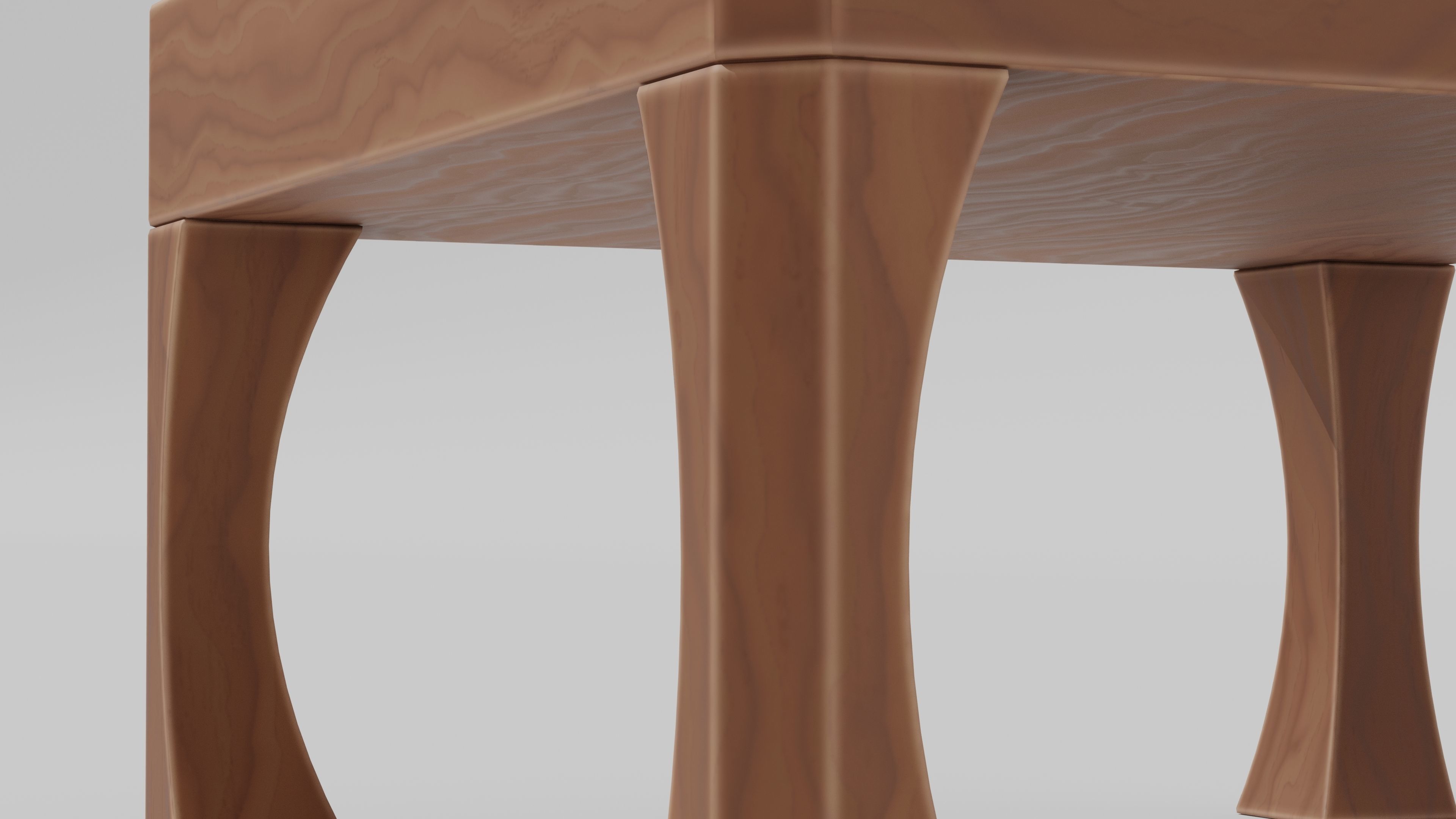 Japanese Furniture Kit - small low table Low-poly 3D model_4