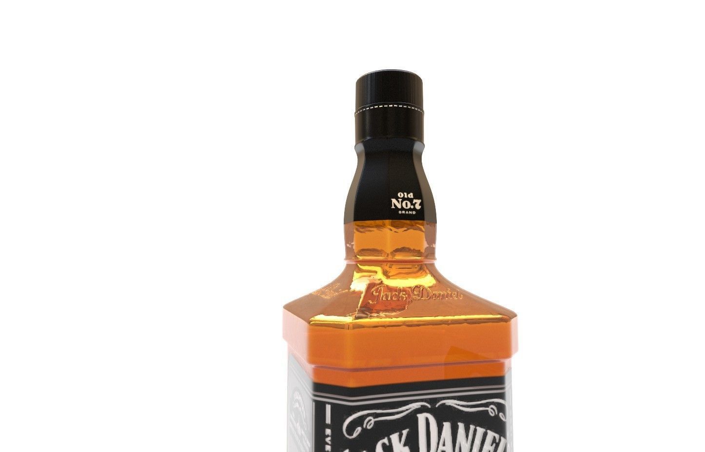 Jack Daniels whiskey Low-poly 3D model_6