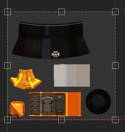 Jack Daniels whiskey Low-poly 3D model_9
