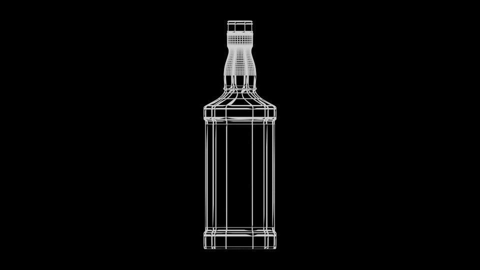 Jack Daniels whiskey Low-poly 3D model_10