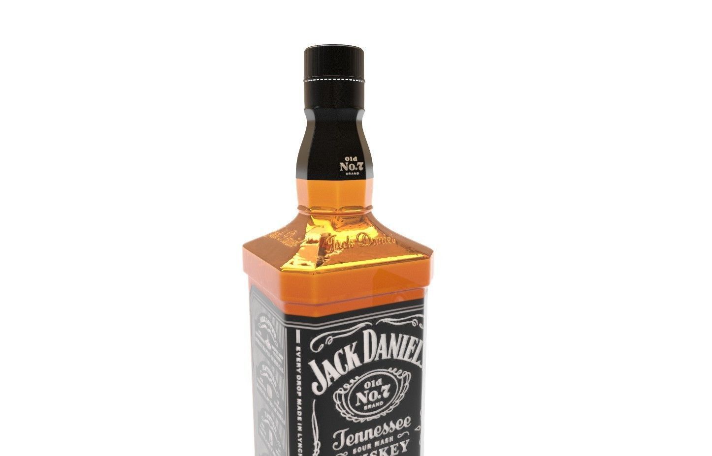 Jack Daniels whiskey Low-poly 3D model_8