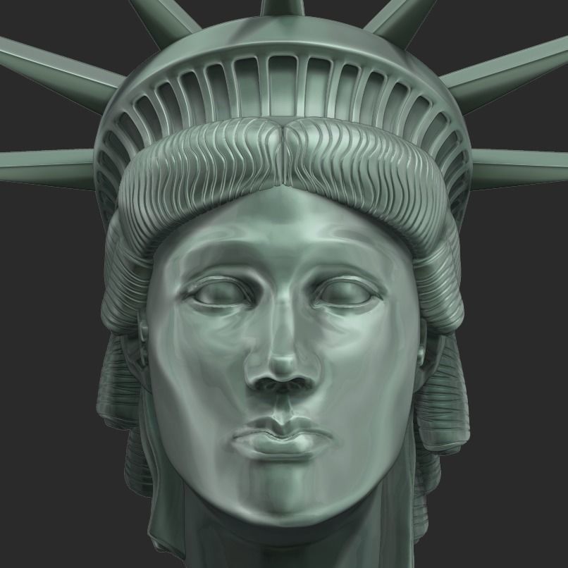 The Liberty Collection statue of skull 3D print model_5