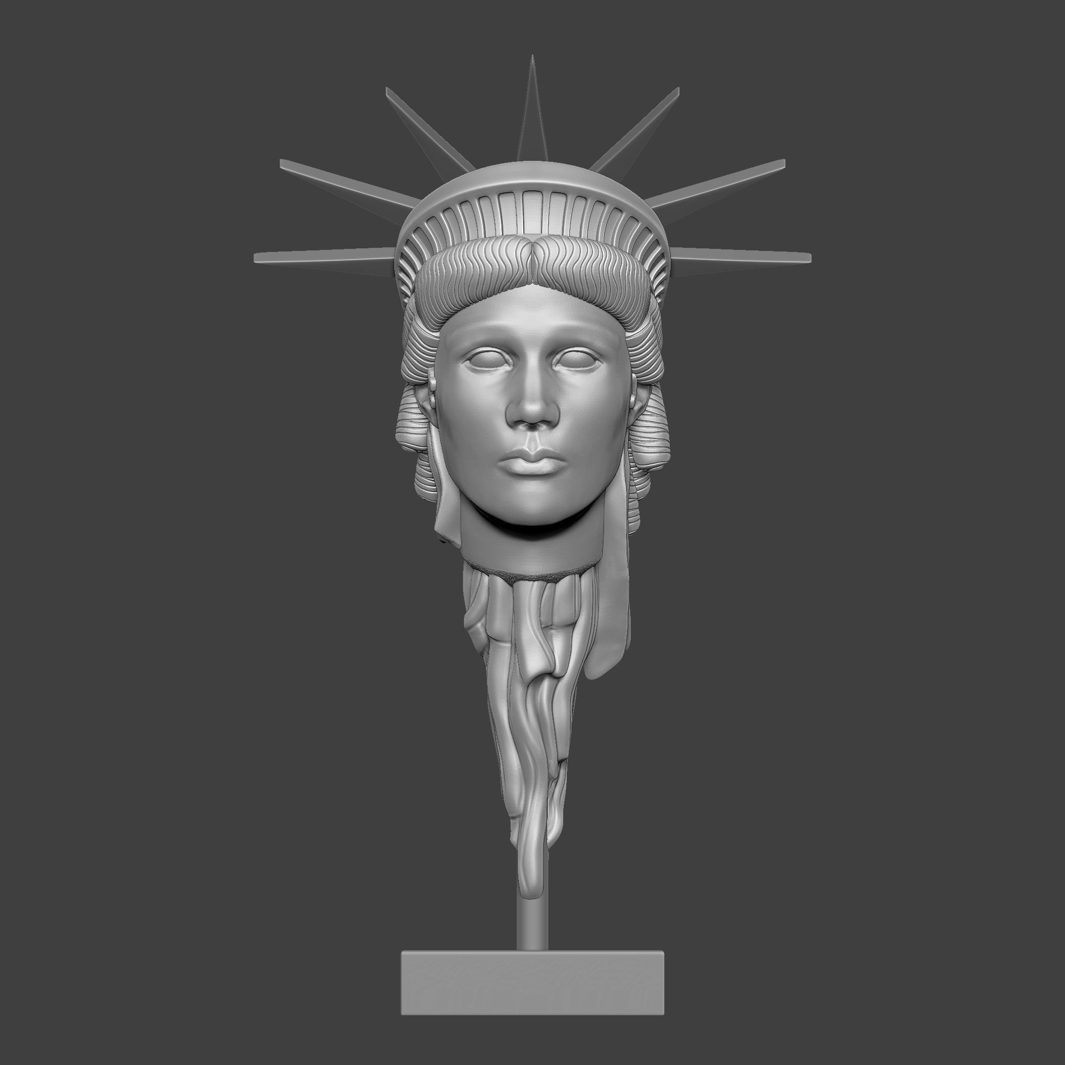The Liberty Collection statue of skull 3D print model_12