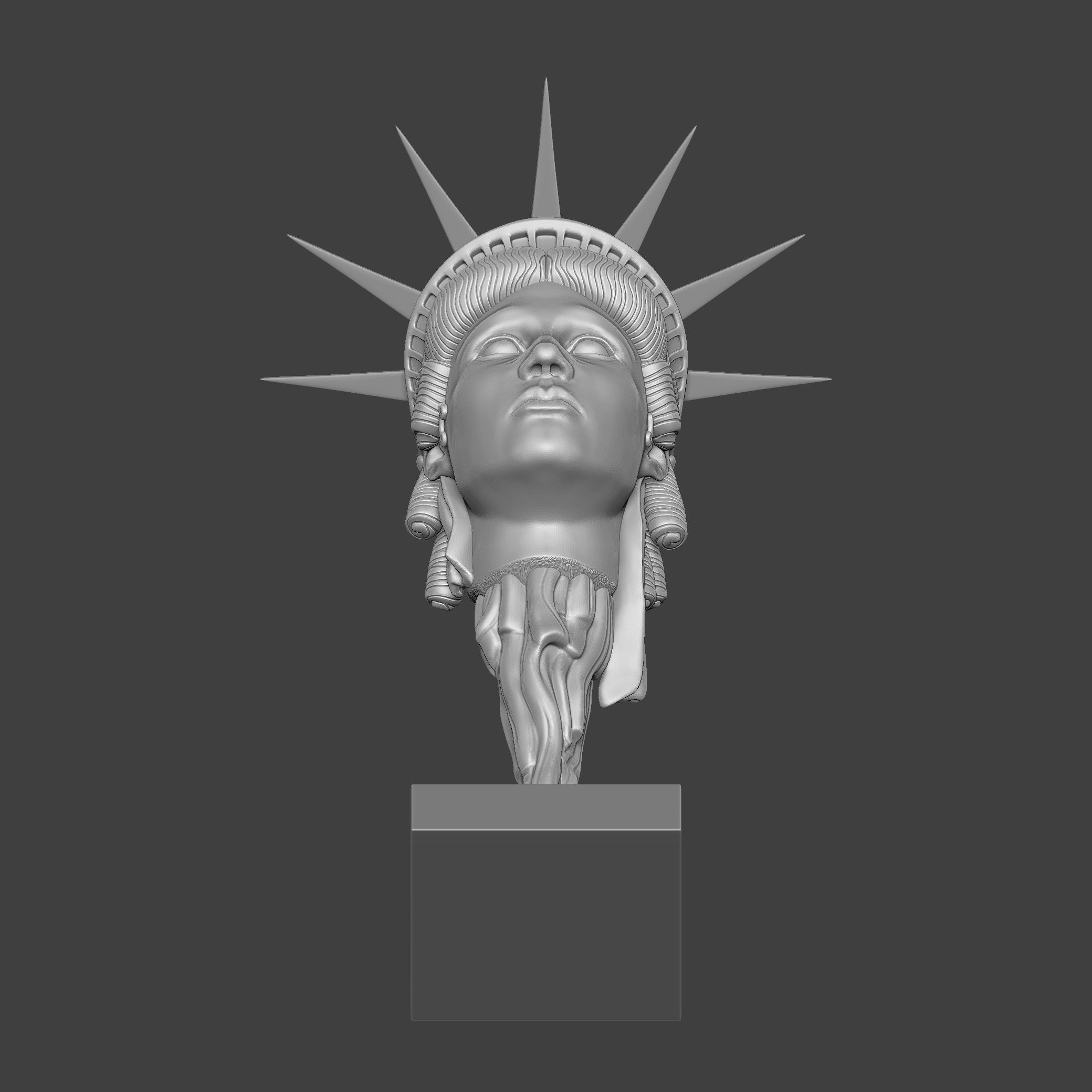 The Liberty Collection statue of skull 3D print model_23