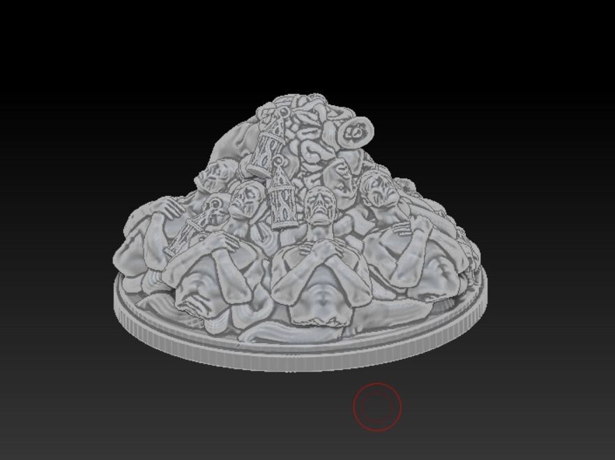 Kingdom Death Monster - Butcher Base 3D print model 3D print model_4