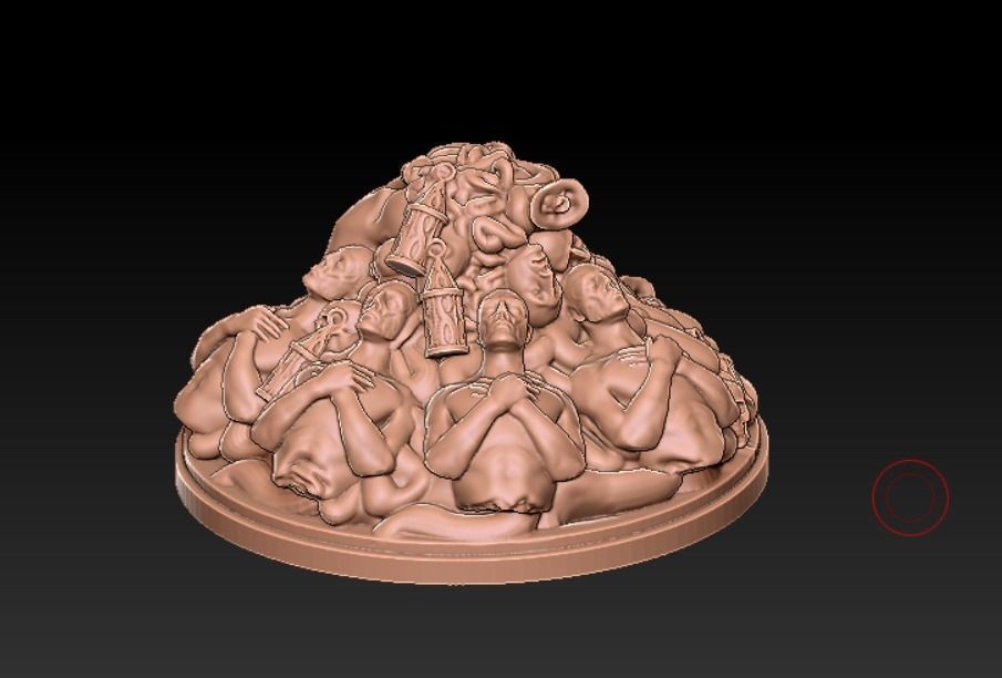 Kingdom Death Monster - Butcher Base 3D print model 3D print model_5