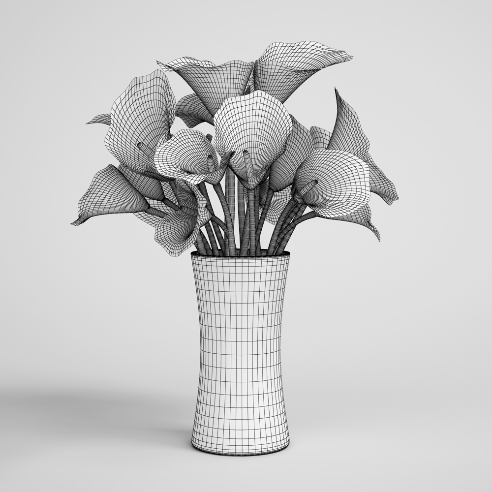 CGAxis flower 3D model_1