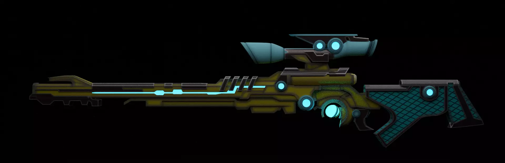 SNIPER RIFLE Low-poly 3D model_0