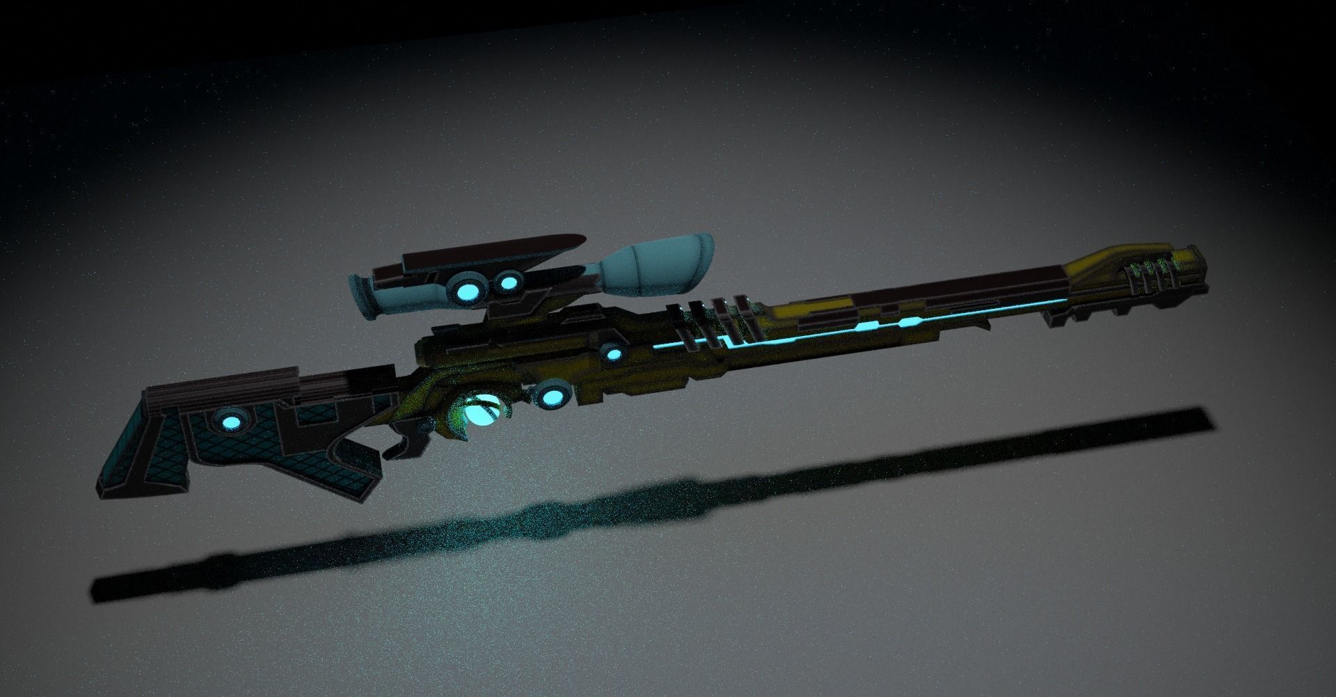 SNIPER RIFLE Low-poly 3D model_3