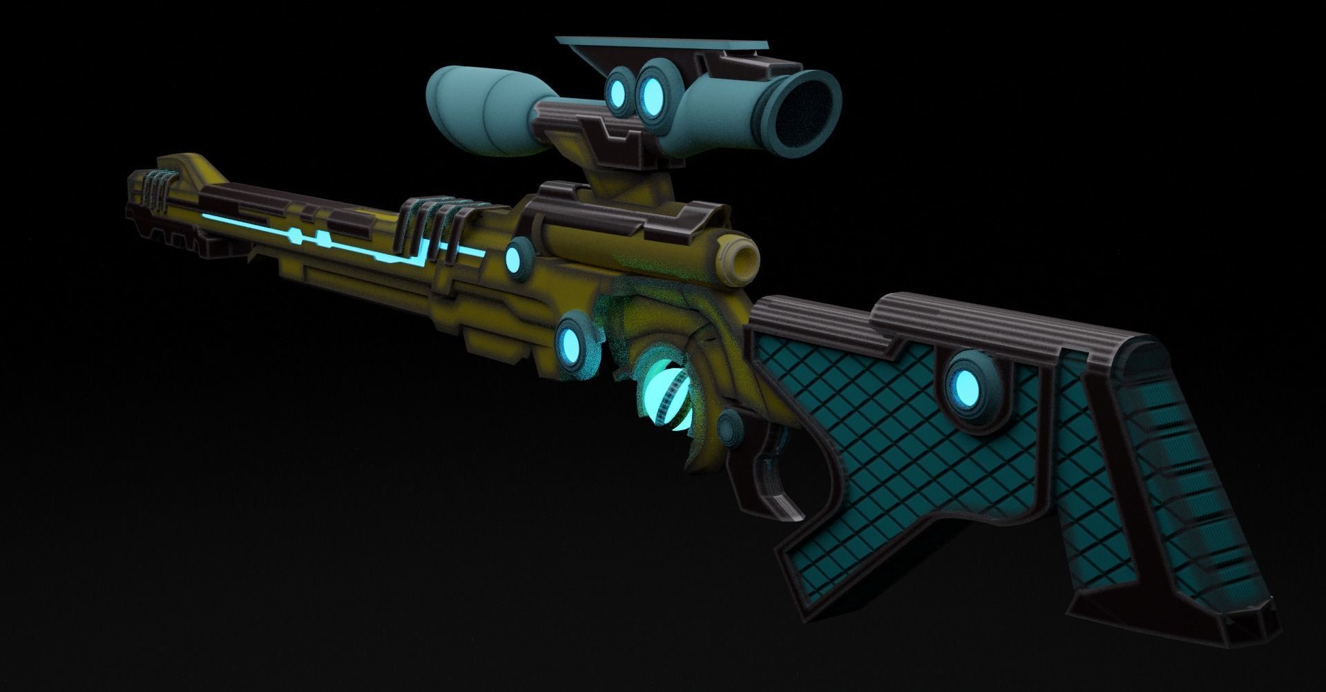 SNIPER RIFLE Low-poly 3D model_2