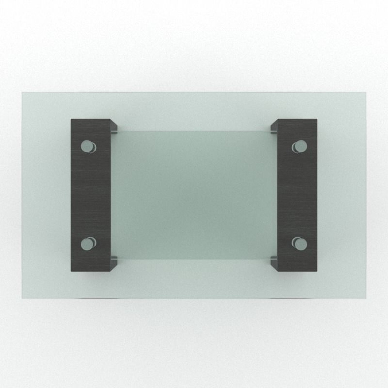 wood with glass coffee table 08 Low-poly 3D model_3