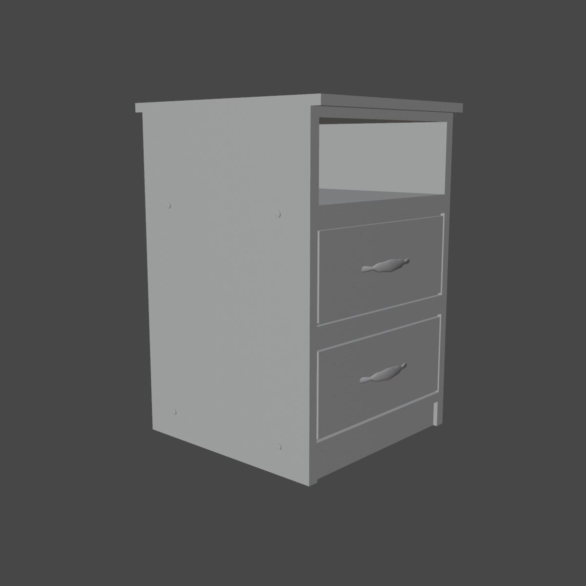 Chest of Drawers Low-poly 3D model_10