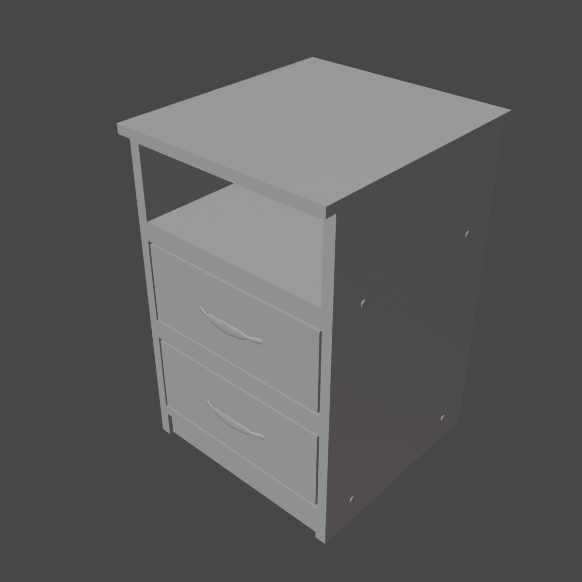 Chest of Drawers Low-poly 3D model_11