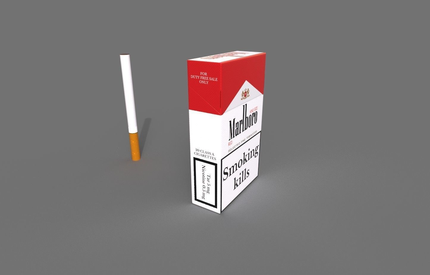 Marlboro cigarettes Low-poly 3D model_9