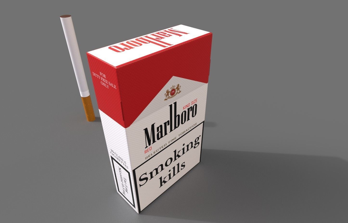 Marlboro cigarettes Low-poly 3D model_4
