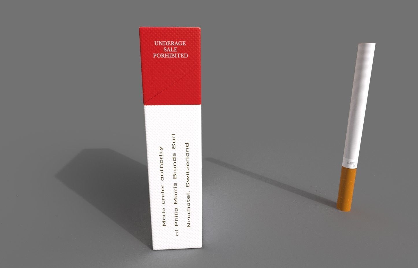 Marlboro cigarettes Low-poly 3D model_6