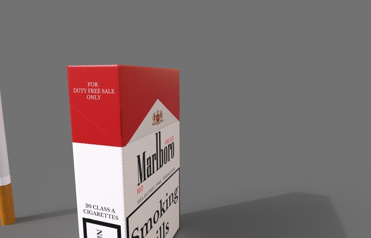 Marlboro cigarettes Low-poly 3D model_2
