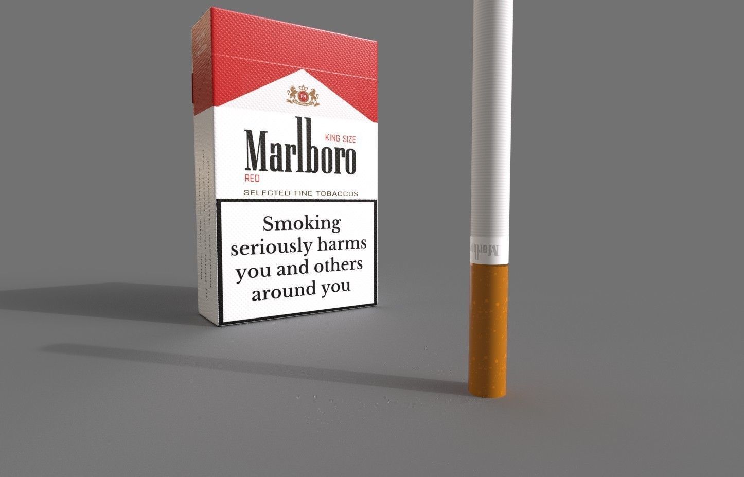 Marlboro cigarettes Low-poly 3D model_3