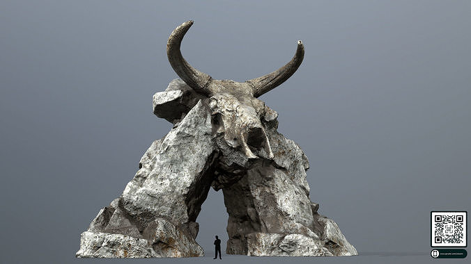 Skull  Gate Low-poly 3D model