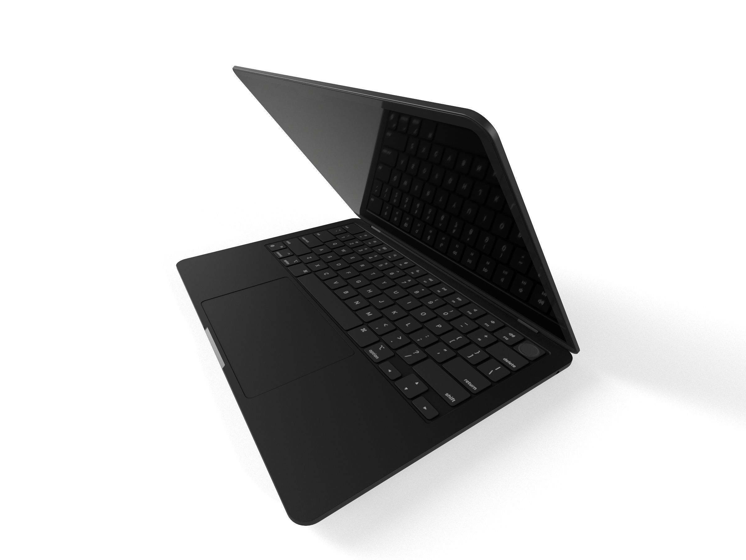 2022 MacBook Air M2 game asset Low-poly 3D model_1