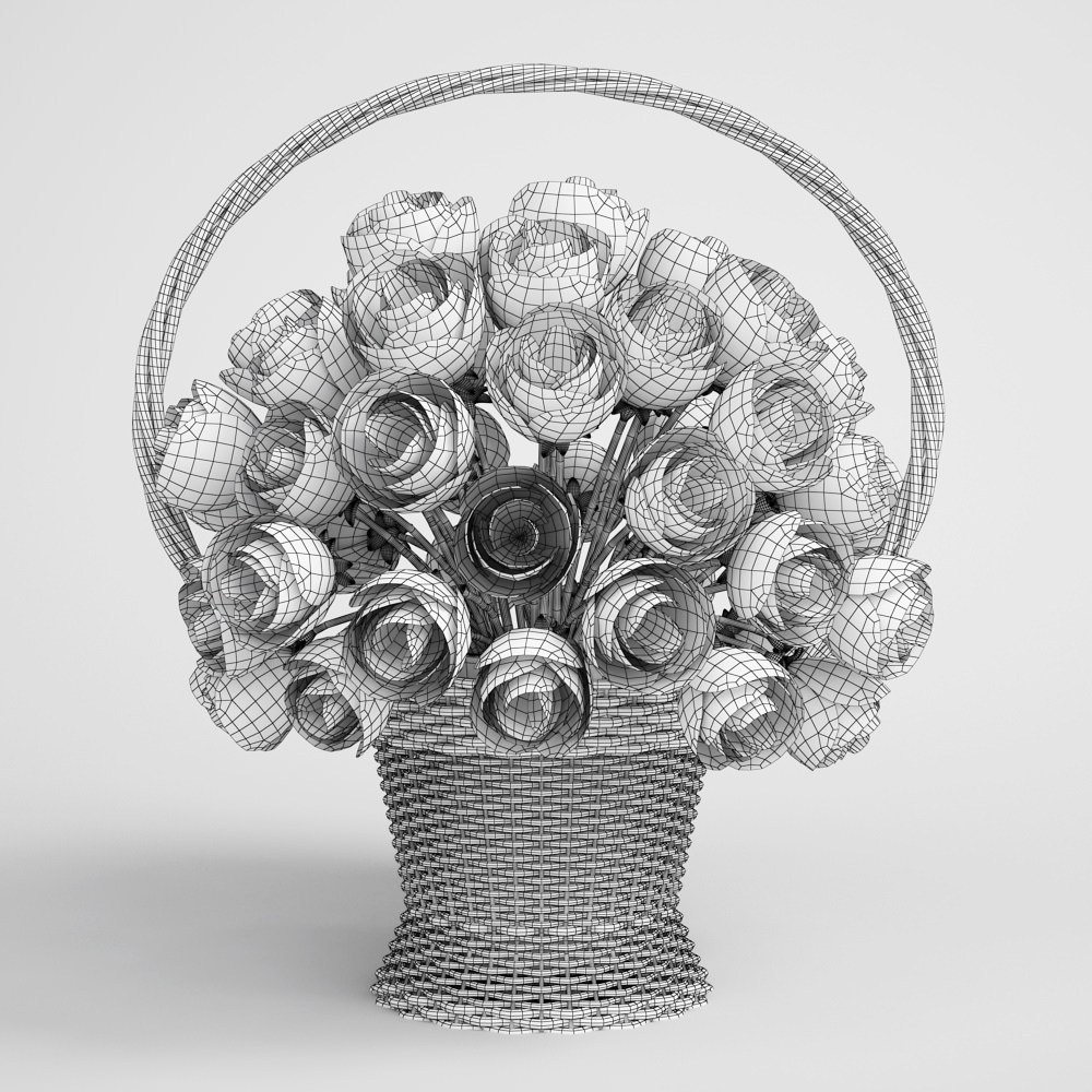 CGAxis flower 3D model_1