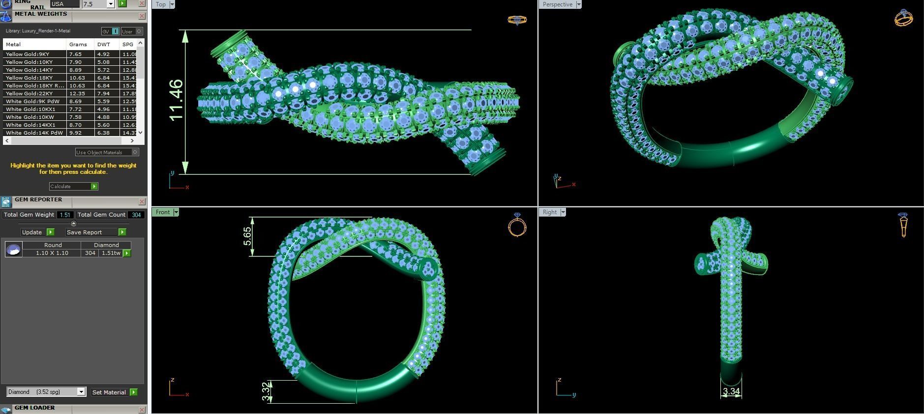 Luxury Fancy Ring 3D print model_3
