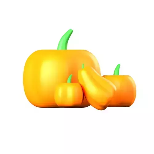 pumpkin lowpoly illustration