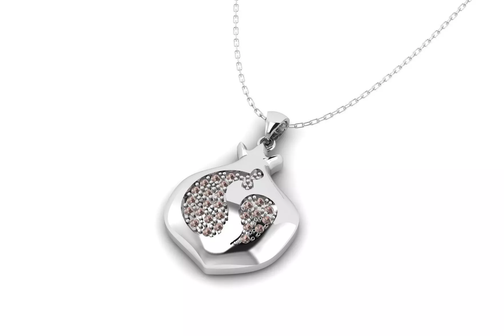 Pomegranate Pendant P 054 3D print model