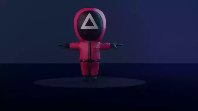Squid game - soldier 3D model Low-poly 3D model