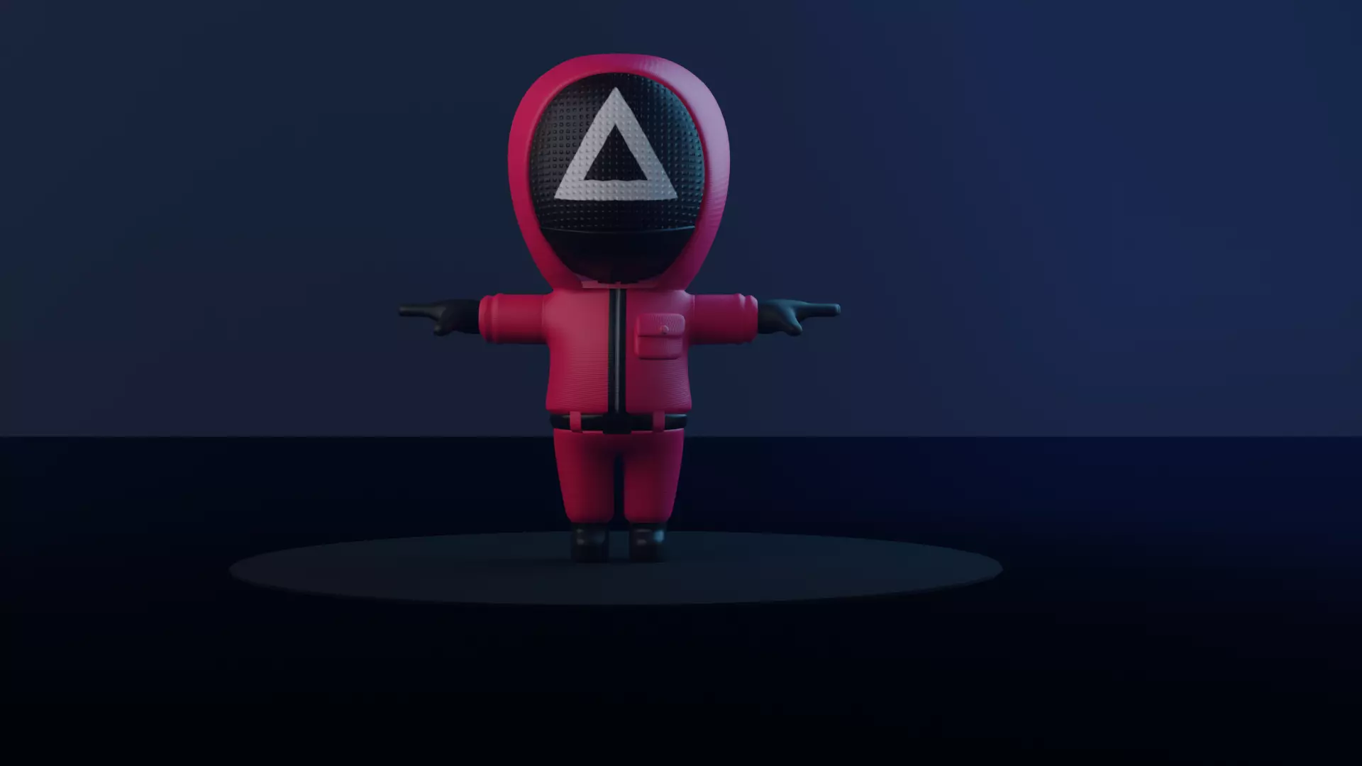 Squid game - soldier 3D model Low-poly 3D model_0