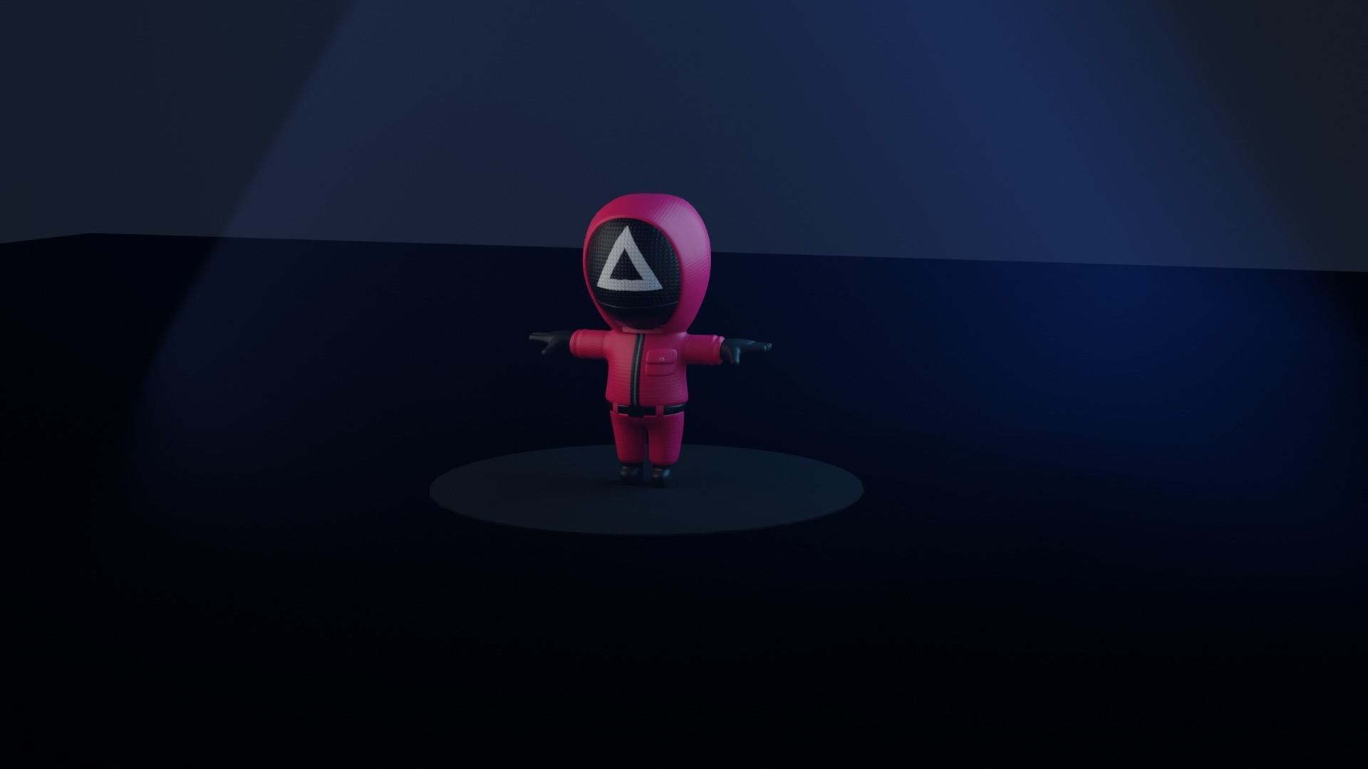 Squid game - soldier 3D model Low-poly 3D model_1