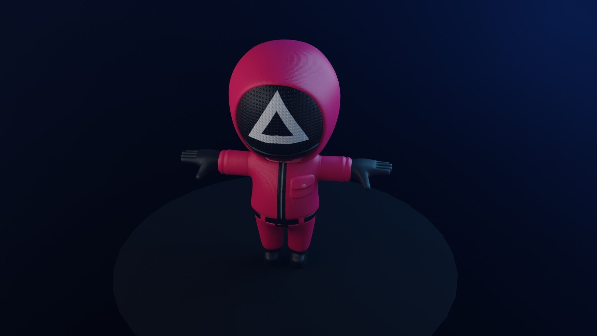 Squid game - soldier 3D model Low-poly 3D model_3