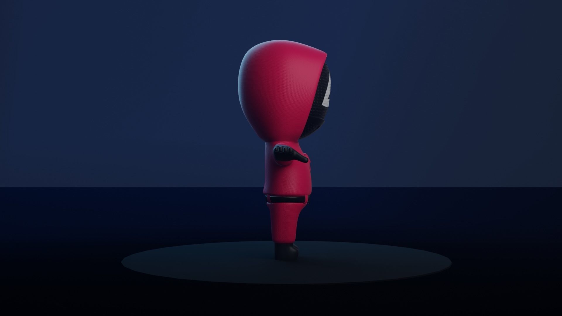 Squid game - soldier 3D model Low-poly 3D model_2