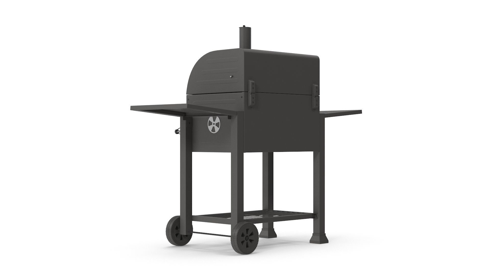 Grill charcoal Low-poly 3D model_4