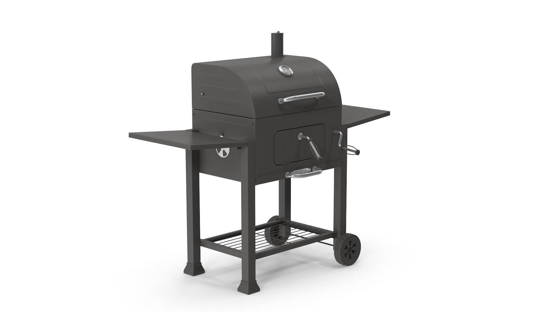 Grill charcoal Low-poly 3D model_3