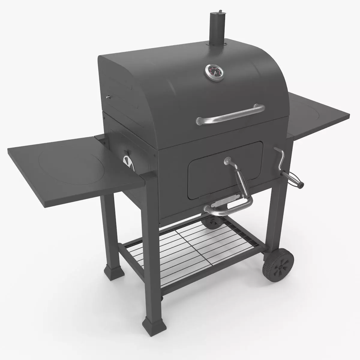 Grill charcoal Low-poly 3D model_0