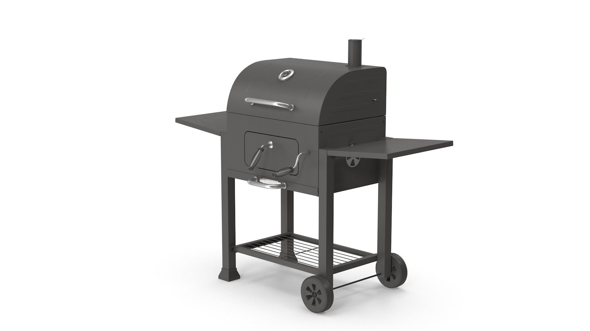 Grill charcoal Low-poly 3D model_2