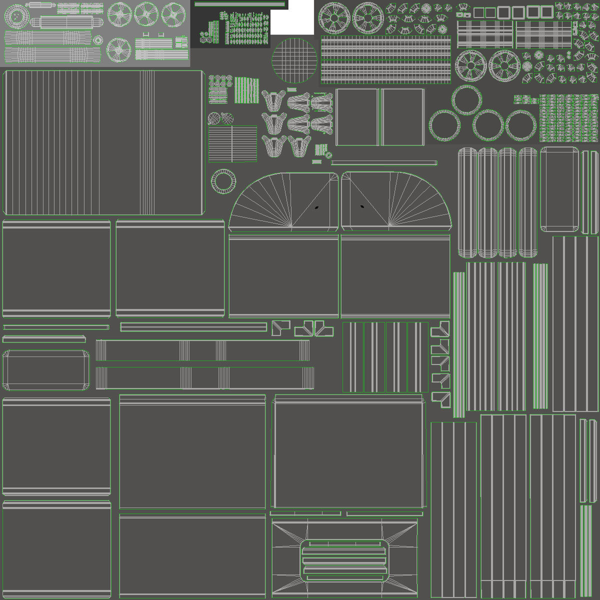 Grill charcoal Low-poly 3D model_8