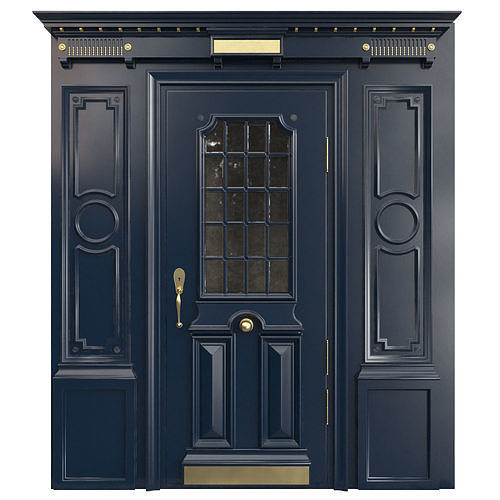 Entrance classic door 84 3D model