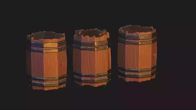 Stylized Barrel For Games