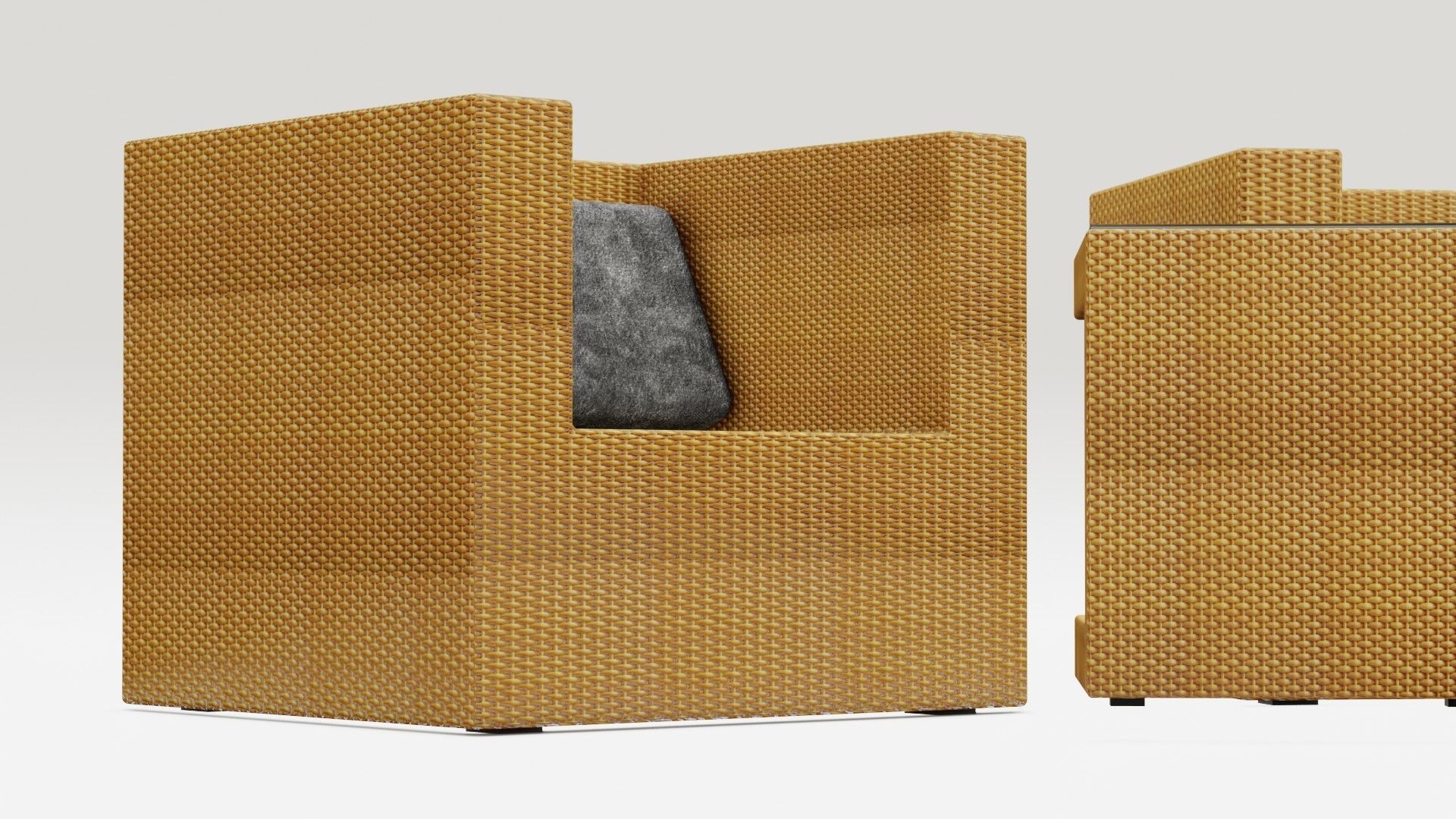 Rattan Garden Furniture Set 3D model 3D model_3
